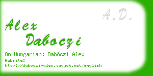 alex daboczi business card